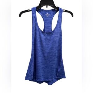 Women’s Athleta Blue Lightweights Striped Racerback Tank Top: Size XS